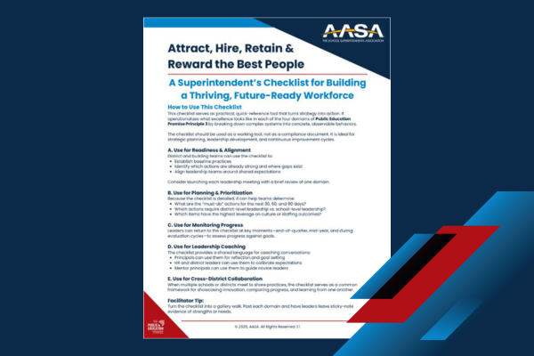 Superintendent Checklist: Building a Thriving, Future-Ready Workforce
