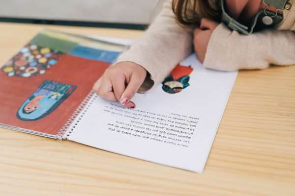 child reading a book